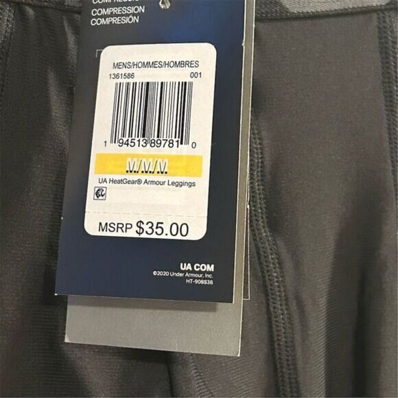 Under Armour Men's HeatGear Compression Leggings Black Size M - Picture 5 of 11